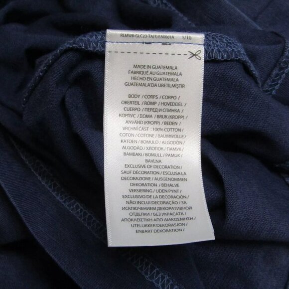 NEW POLO RALPH LAUREN Polo Shirt Navy Distress Worn Out Short Sleeve Size XL - Picture 11 of 12